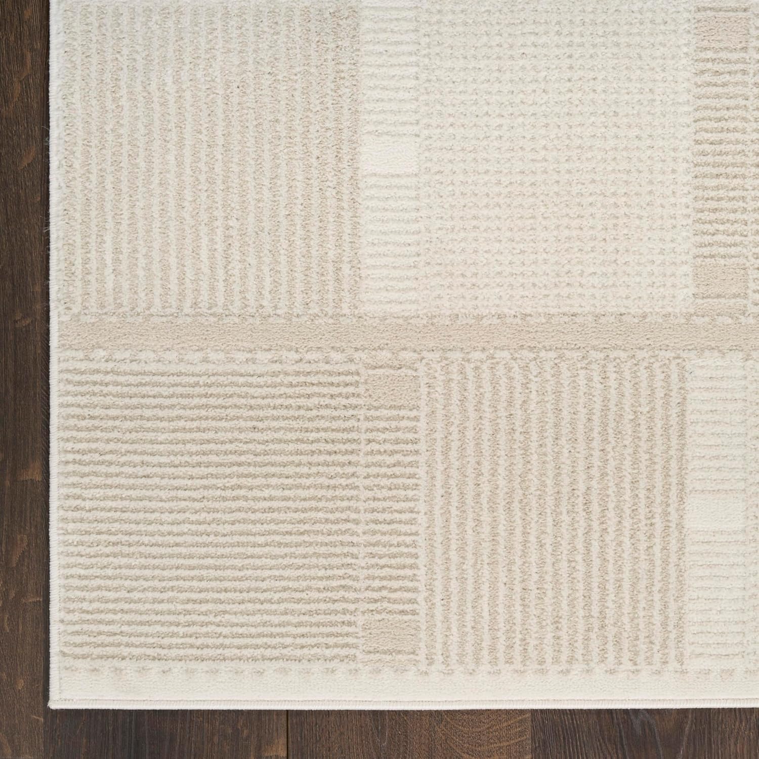 Nourison Home Nordic Ivory Beige 5' x 7' Area Rug - Easy Clean, Non Shedding, Bed Room, Living Room, Dining Room, Kitchen (5' x 7')