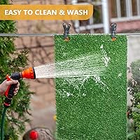 Vista 43 de Almohadilla de césped para perros con bandeja, 25 x 20 pulgadas, almohadilla de césped artificial para entrenamiento de cachorros, inodoro portátil