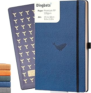 Dingbats* - 野生動物 特大 無地 ノートa4 - ハードカバー PU 革 ジャーナル - 理想的な仕事、旅行、ビジネスノート - と ポケット, 弾性クロージャー, ペンホルダー, しおり (Wildlife)