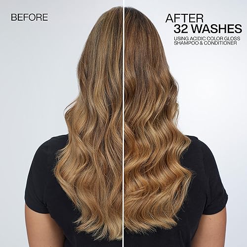 Miniatura 10 de Redken Acondicionador de brillo de color ácido para cabello teñido con protección de color  Para ayudar a prolongar el color del cabello y añadir