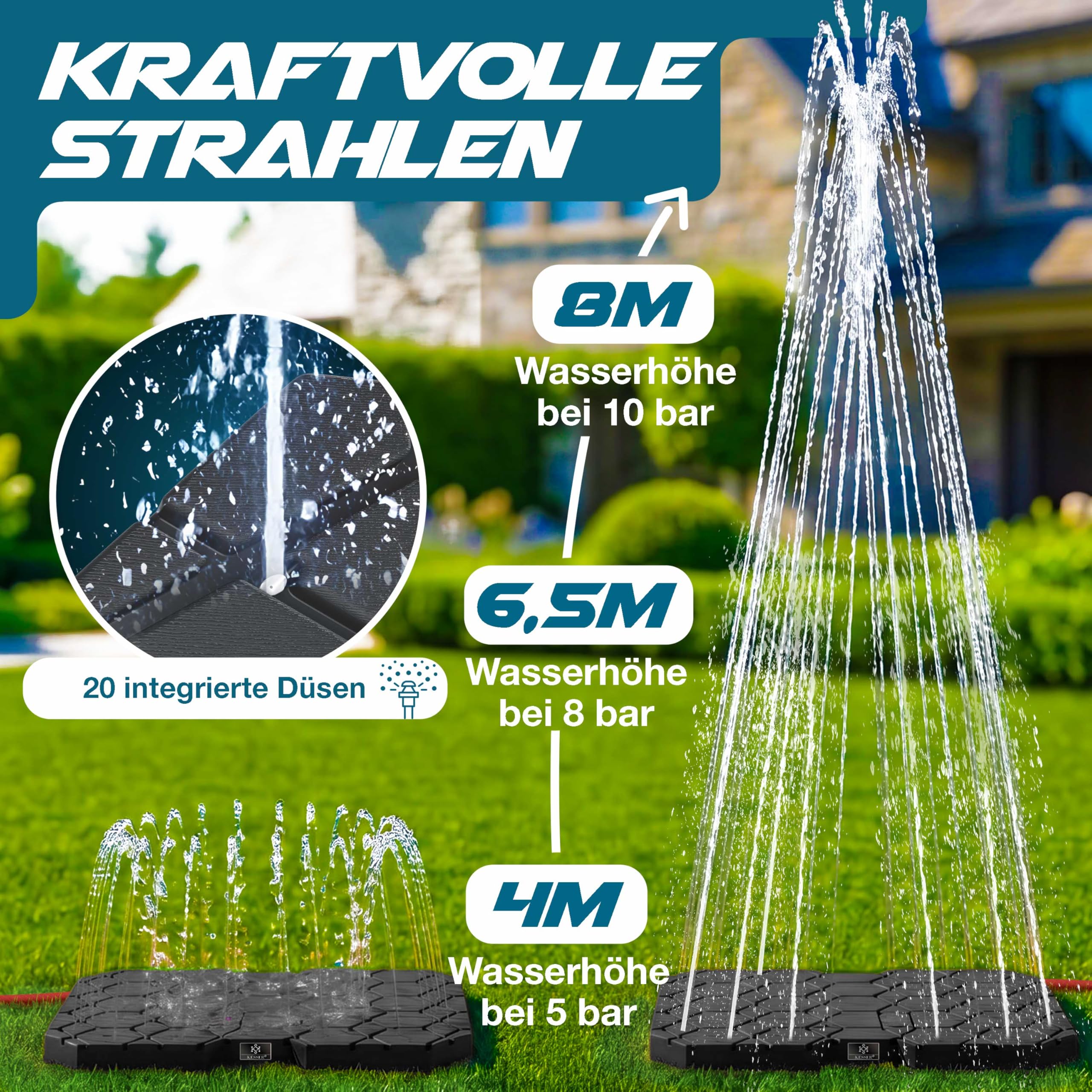 KESSER® Bodendusche Geo Gartendusche, Dusche für alle - Groß, Klein & Vierbeiner, rutschfest, UV- & Wetterfest, Rostfrei & Schimmelresistent, Steuerung über Fußrad, Inklusive Zubehör, Anthrazit