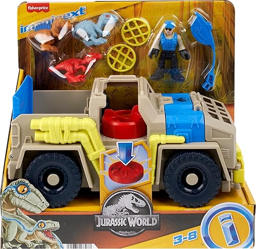 Miniatura 6 de Fisher-Price Imaginext Jurassic World - Juego de juguetes de dinosaurio de pista y transporte para juegos de simulación para niños a partir de 3 años