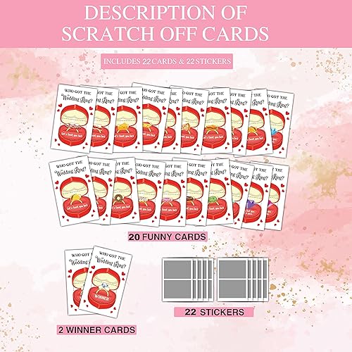 Miniatura 2 de Juegos de tarjetas para rascar para despedida de soltera, juego de despedida de soltera, ideas para fiestas de compromiso, actividades para anillos