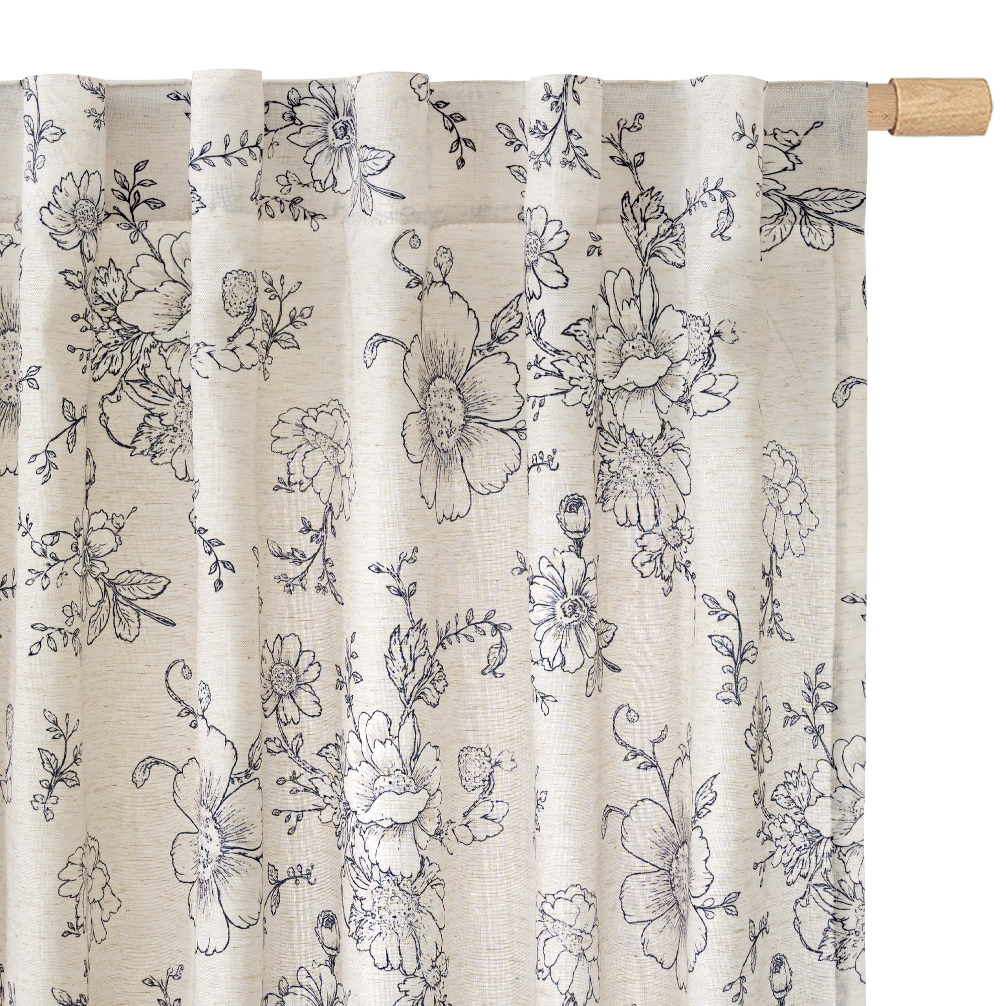 LAMIT Floral Linen Curtains