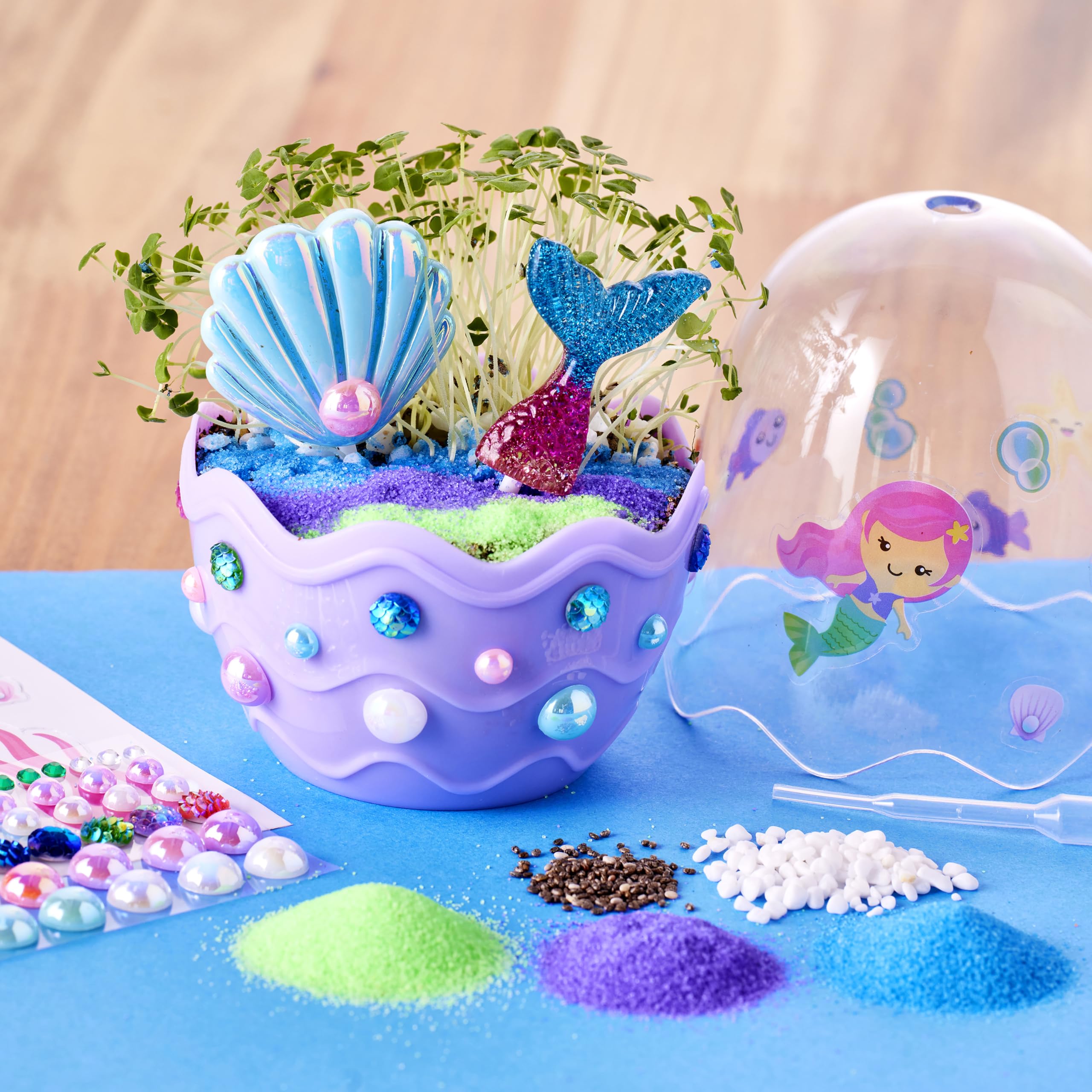Creativity for Kids Mini Garden - Mermaid Terrarium – Mermaid Gifts for Girls and Boys