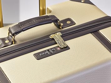 Rock Vintage Small 32L Hard Shell Suitcase - Gold