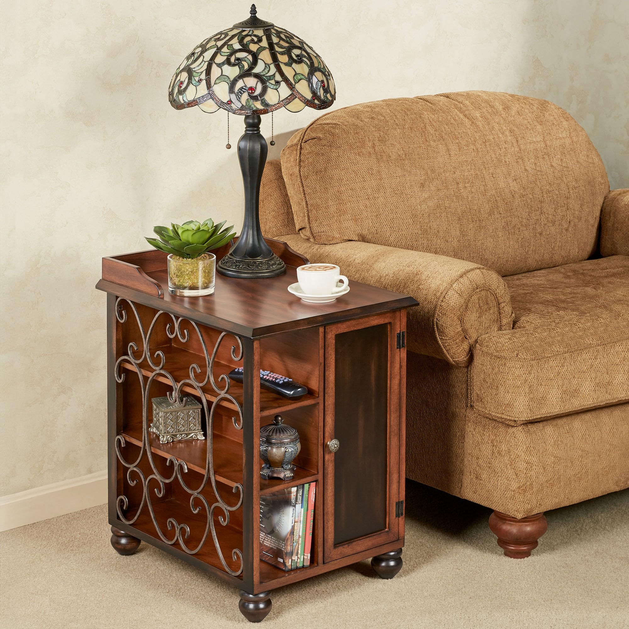 Amazon.com: Touch of Class Ashburn Regal Walnut Accent End Table