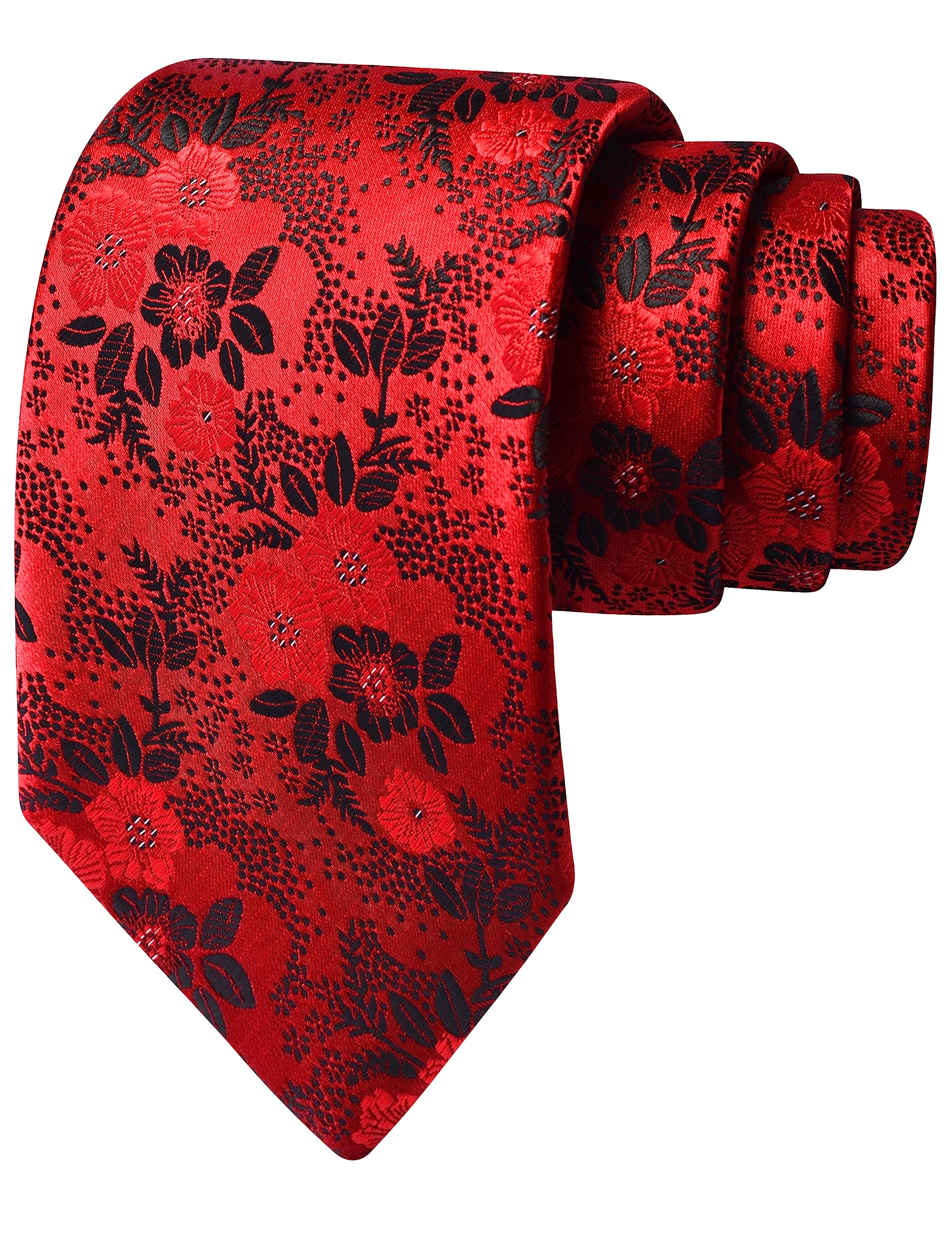 GUSLESON 3.15"(8cm) Fashion Striped PaisleyTies Mens Plaid Flower Necktie for Wedding
