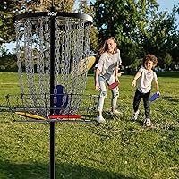 Vista 2 de NQV PRO - Cesta de golf con disco portátil, con 24 cadenas, apta para jugadores de todos los niveles, color negro