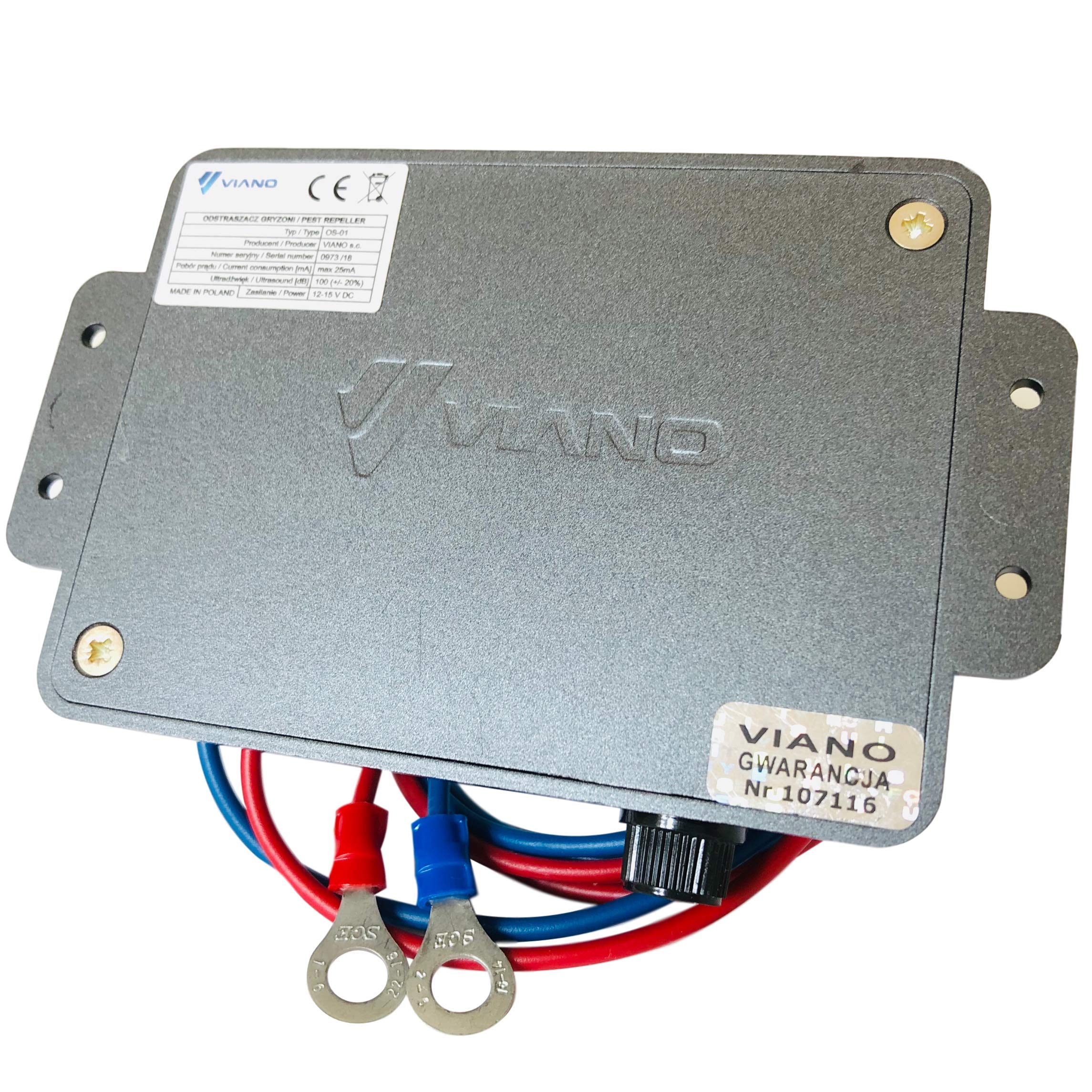 Routeur ultrasonique de rongeur de voiture 12V - souris, rats, martres, belettes