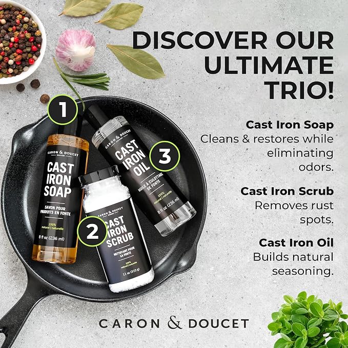 Ultimate Cast Iron Set: Aceite, Jabón y Limpieza para Hierro miniatura 2