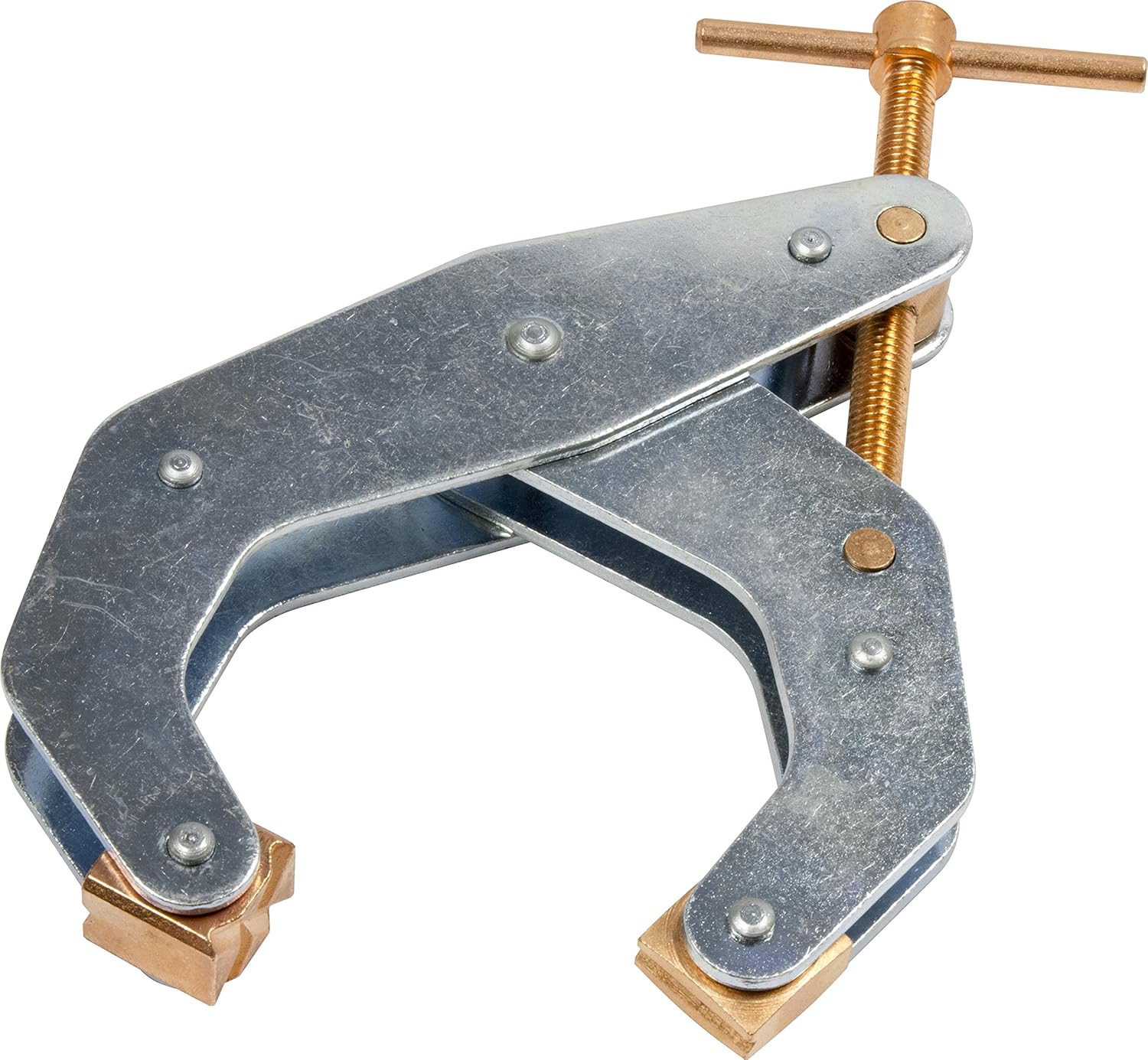 MAG-MATE K025TD Kant-Twist Clamp with T-Handle, Deep Throat Welding and Fabricating Clamp, Multi-Purpose Lever Clamp, Cantilever Arm Clamps For Secure Hold, 2.5” Opening Capacity