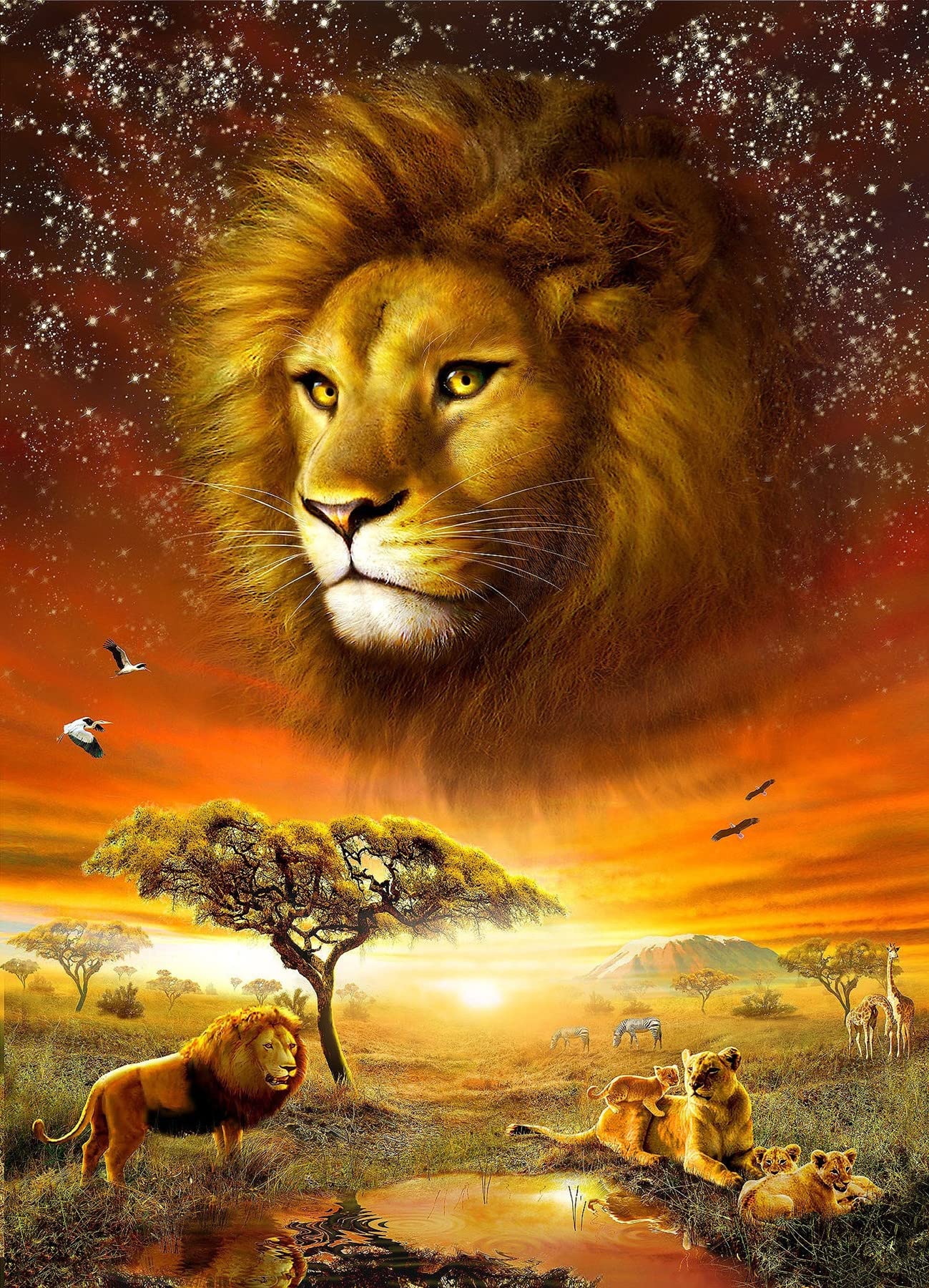 Puzzles for Adults 1000 Piece,Wooden Puzzles,Iion Puzzle,Family Decoration (G5, 1000 piece)