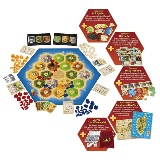 Foto 3 de 7 de Catan - Big Box 2019: Juego de mesa, Estrategia, Medieval, 3-6 jugadores, 10+