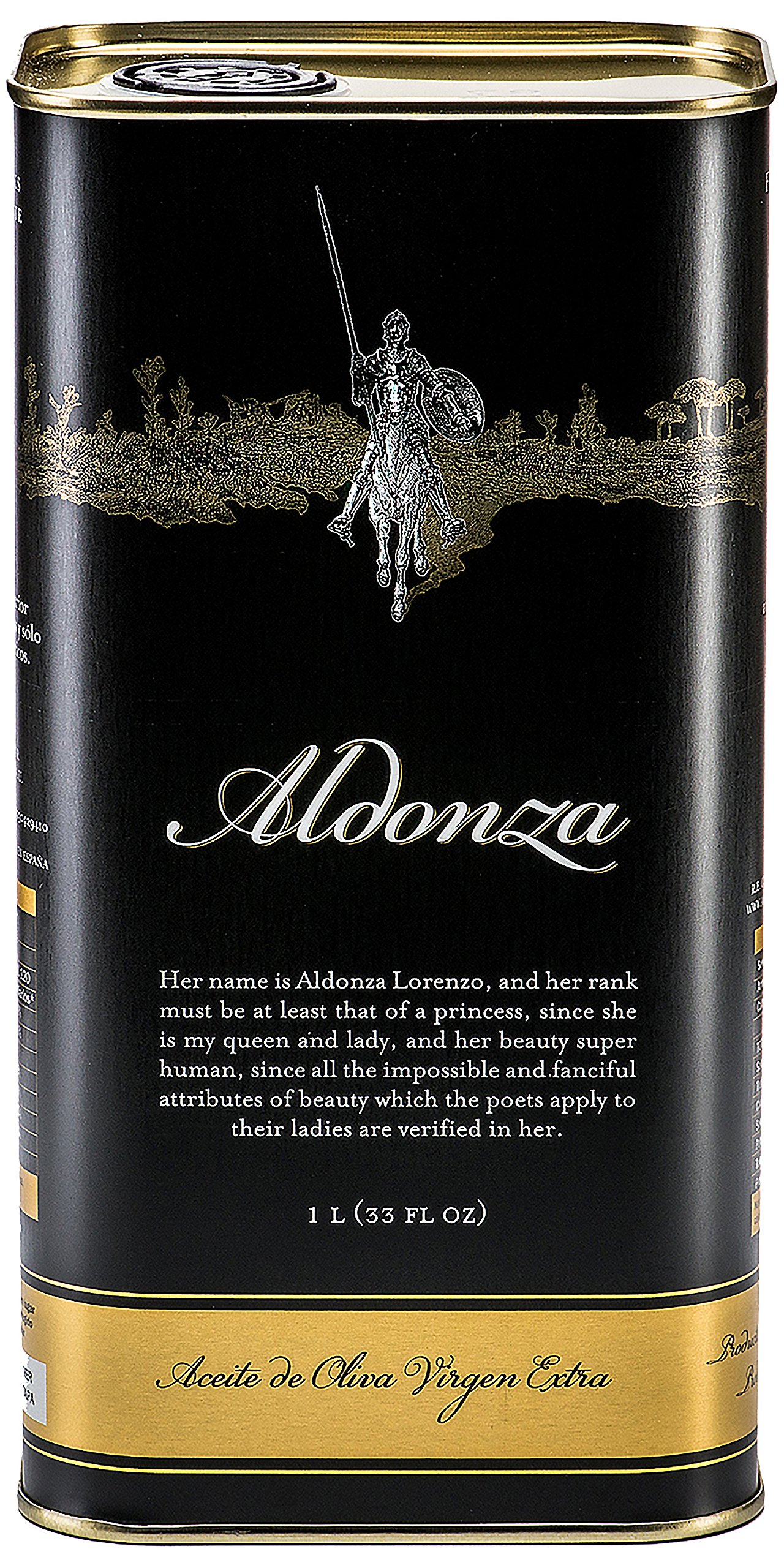Aldonza, Extra Virgin Olive Oil -1L – First Cold Extraction. (Spain)