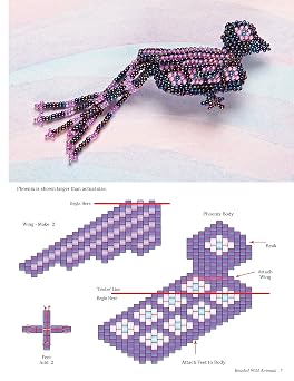 Beaded Wild Animals: Puffy Critters for Key Chains, Dangles, and Jewelry (Design Originals) 10 Projects include Butterflies, Hummingbird, Turtle, Frog, Seahorse, Cat, Fish, Bear, and Phoenix