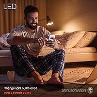 Vista 4 de Sylvania ECO - Bombilla LED A19, equivalente a 100 W, eficiente 14.5 W, 7 años, 1450 lúmenes, no regulable, esmerilada, 2700 K, blanco suave