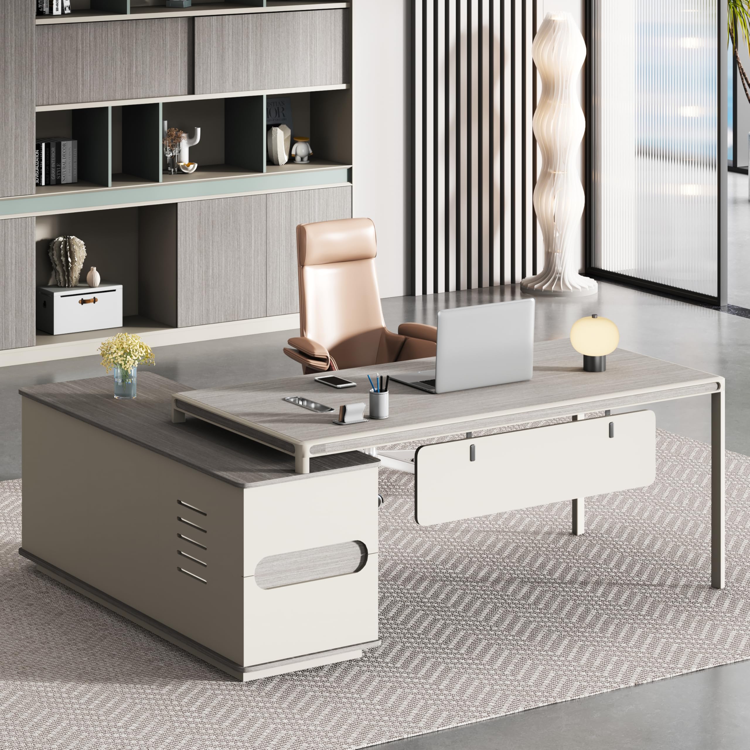 71-Inch Modern Executive Office Desk
