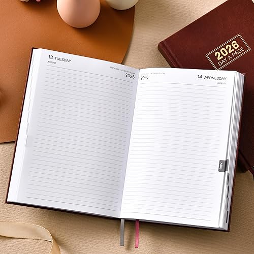 Miniatura 7 de Agenda diaria 2026  Agenda diaria de una página por día, enero de 2026 a diciembre de 2026, calendario de página a día, 5.8 x 8.4 pulgadas,