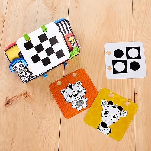 Miniatura 5 de Baby Einstein Flip For Art Espejo de actividad de suelo de alto contraste con cartas de llevar juego de tiempo de abdomen recién nacido