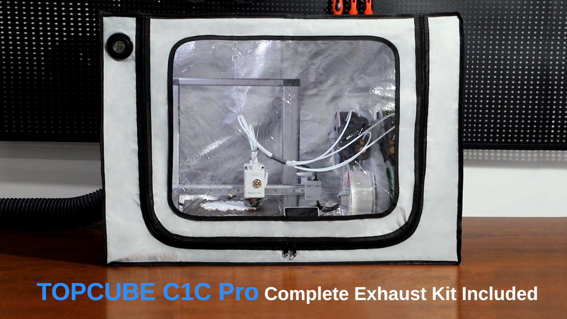 Image of TOPCUBE 3D Printer Enclosure for Bambu Lab A1 Combo with Exhaust Kit