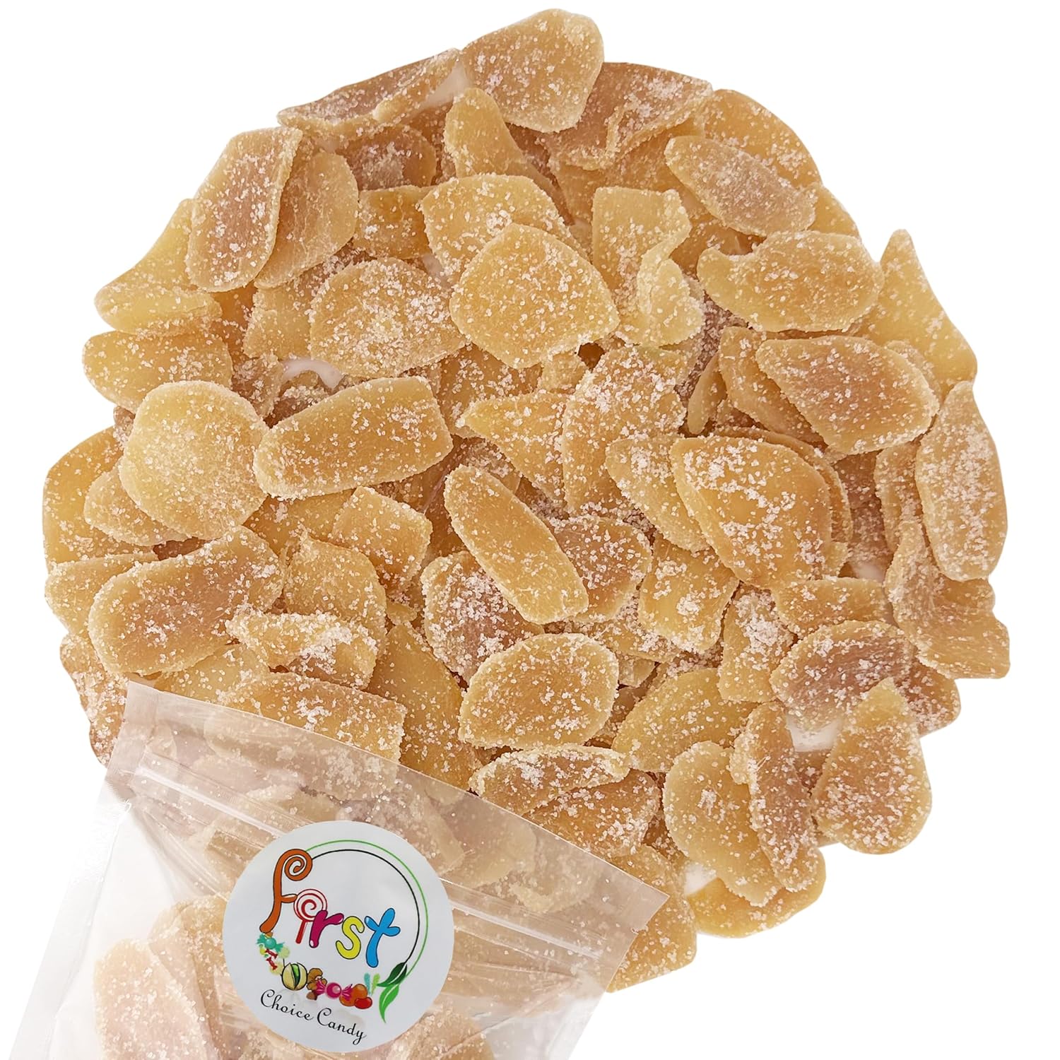 FirstChoiceCandy Dried Crystalized Ginger Slices, Sweet and Spicy Ginger (5 LB)