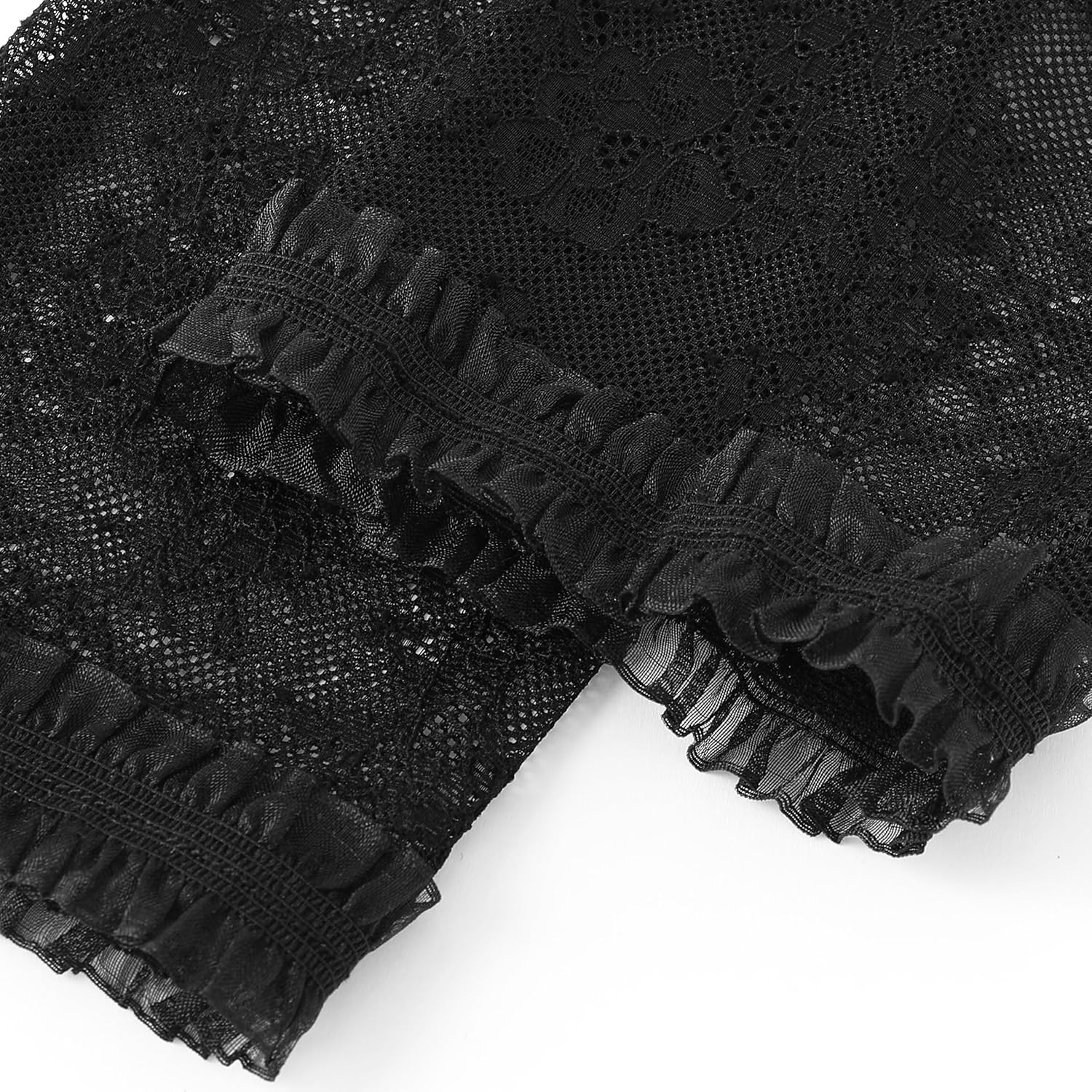 BABEYOND Lace Gloves for Women - Long Floral Gloves Stretchy Elbow Length Elegant Costume Flapper for Wedding Opera Tea Party - Image 3