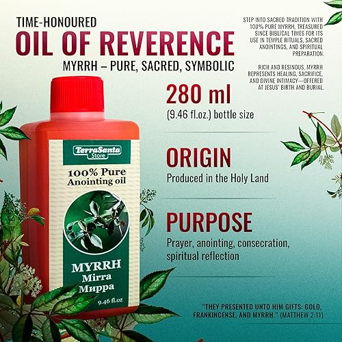 Miniatura 3 de Aceite de unción puro 100% Mirra Auténtica Fragancia de Tierra Santa Bíblica Especias 918.6 ft l 9.46 fl oz