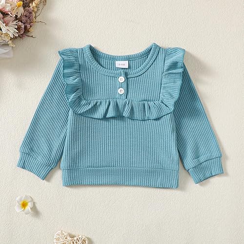 Miniatura 4 de Mioglrie Conjunto de ropa de bebé para niña, tops y pantalones, ropa para niñas pequeñas, sudaderas para bebés