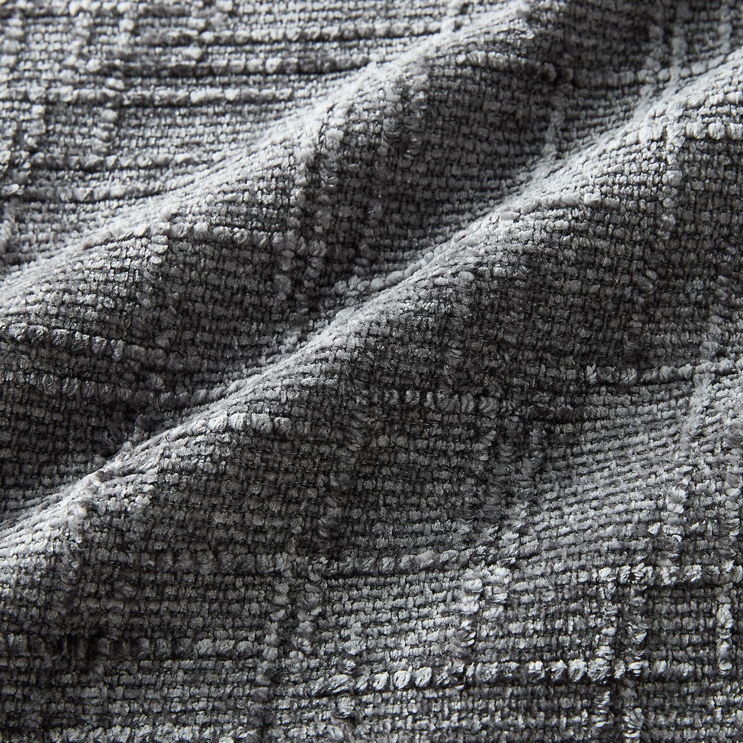 Allorry Decorative Couch Throw Pillow Covers 24x24 Set of 2 Dark Gray Soft Chenille Pillow Covers Neutral Textured Boho Cushion Covers for Modern Farmhouse Sofa Bedroom Living Room Decor SY008-E24