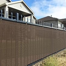 2' x 36' Privacy Fence Screens Sun Block Windscreen with Heavy Duty Commercial Grade 180 GSM with Brass Gromment Brown