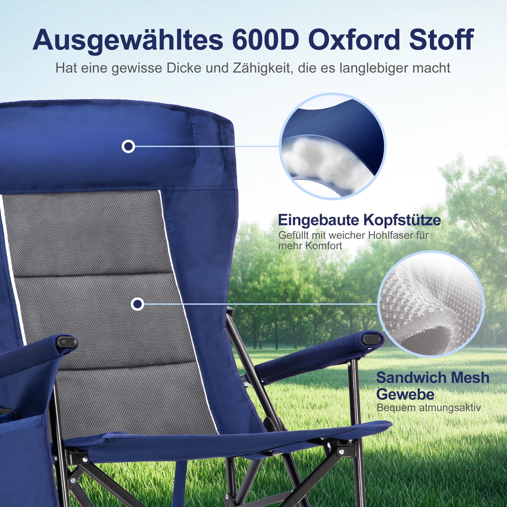 campingstuhl übergewicht LET'S CAMP Luxus Faltbar Campingstühle bis 230 kg Blau herrenbrillen Farbe:Creme Michelin Wild Enduro Reifen