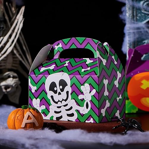 Miniatura 8 de JOYIN 24 cajas de golosinas de Halloween, cajas de dulces, bolsas de cartón para regalos de casa, bolsas de dulces de galletas para niños, dulces