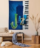 Vista 105 de Ambesonne Tapiz de naturaleza, silueta de oso salvaje en el bosque de la selva en la noche oscura, ilustración para colgar en la pared para Verde