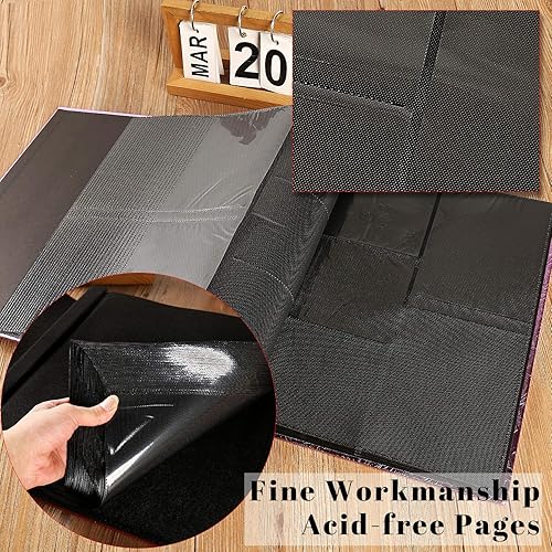 Miniatura 3 de Vienrose - Álbum grande de fotos (1000 compartimentos), funda de piel sintética, para álbum de boda, familiar, bebé, aniversario, graduación