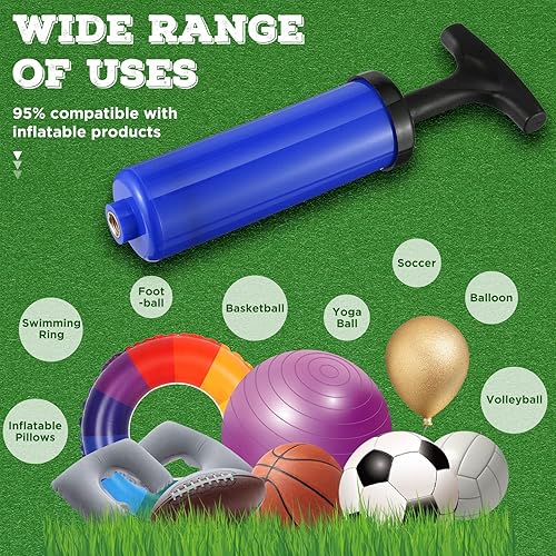 Miniatura 3 de Fumete 100 juegos de bomba de bola a granel bomba de aire para pelotas deportivas, incluye boquilla de aguja, manguera de extensión de bomba de mano