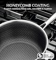 Vista 2 de KOCH SYSTEME CS Juego de cacerolas antiadherentes híbridas de acero inoxidable, juego de 6 piezas de cacerolas de acero inoxidable de triple capa