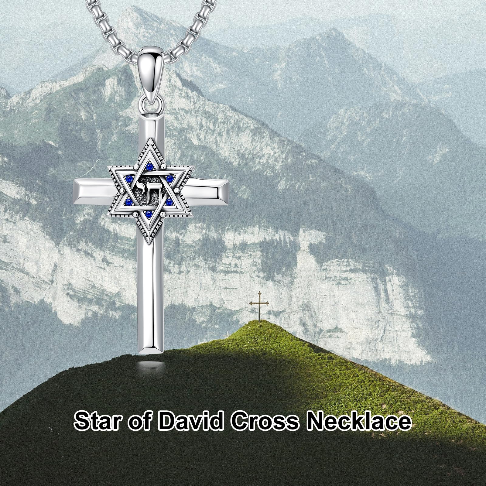 Kreuzkette für Damen und Herren 925 Sterling Silber Kreuz Anhänger Halskette Geburtstag Christlich Religiöse Schmuck Geschenke