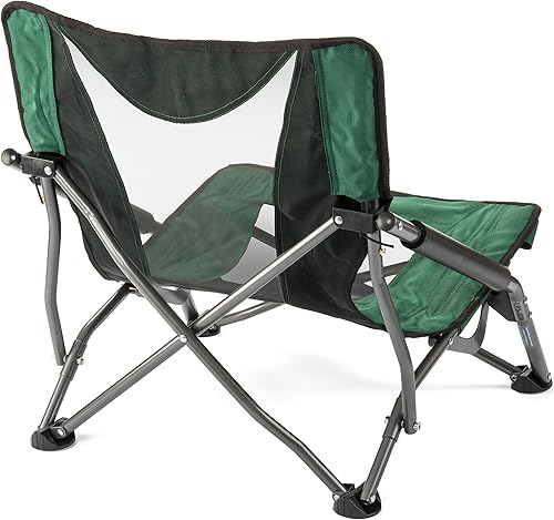 Miniatura 7 de Cascade Mountain Tech silla de camping silla plegable de perfil bajo para camping playa picnic barbacoas eventos deportivos con bolsa de transporte