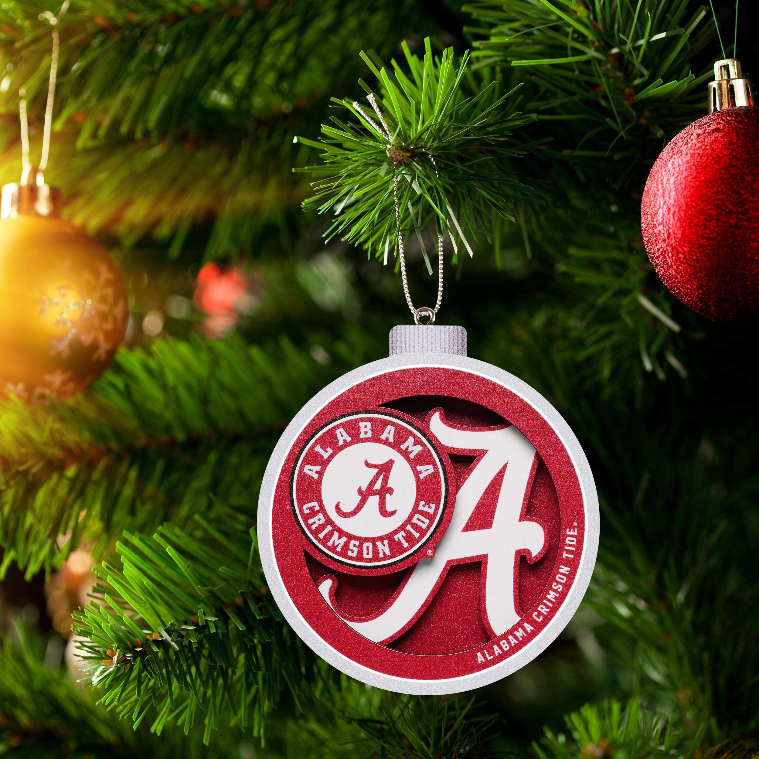 YouTheFan NCAA Alabama Crimson Tide 3D-Logo-Serie, Teamfarben, groß