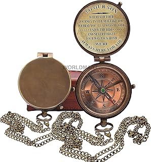 Brass Compass Gift to My Son/to Our Son/ Son from Dad/Gift to Son from Mom A Perfect and Unique Gift with Leather Case