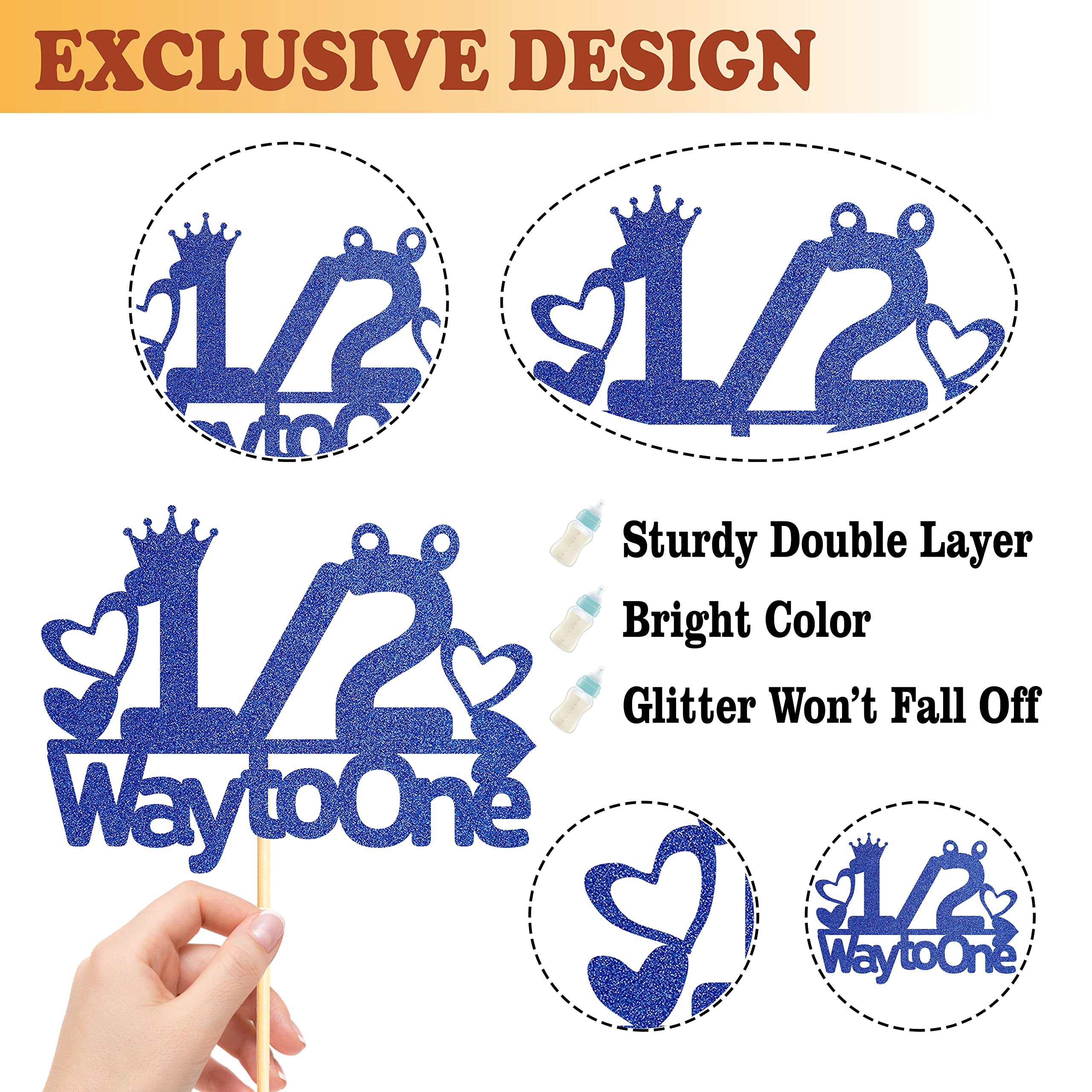 SYKYCTCY 1 confezione da 1 topper per torta di buon compleanno con glitter rosso dolce amore San Valentino decorazioni per San Valentino tema amore baby shower per bambini forniture per feste di