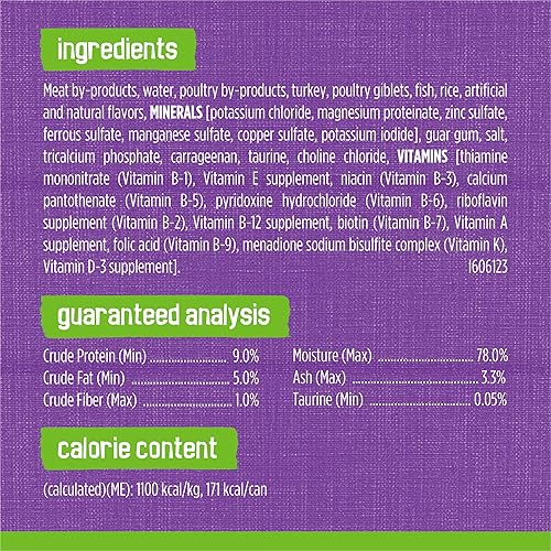 Miniatura 5 de Purina Friskies Dinner - Alimento húmedo para gatos de pavo y menudencias, (24) latas de 5.5 onzas -