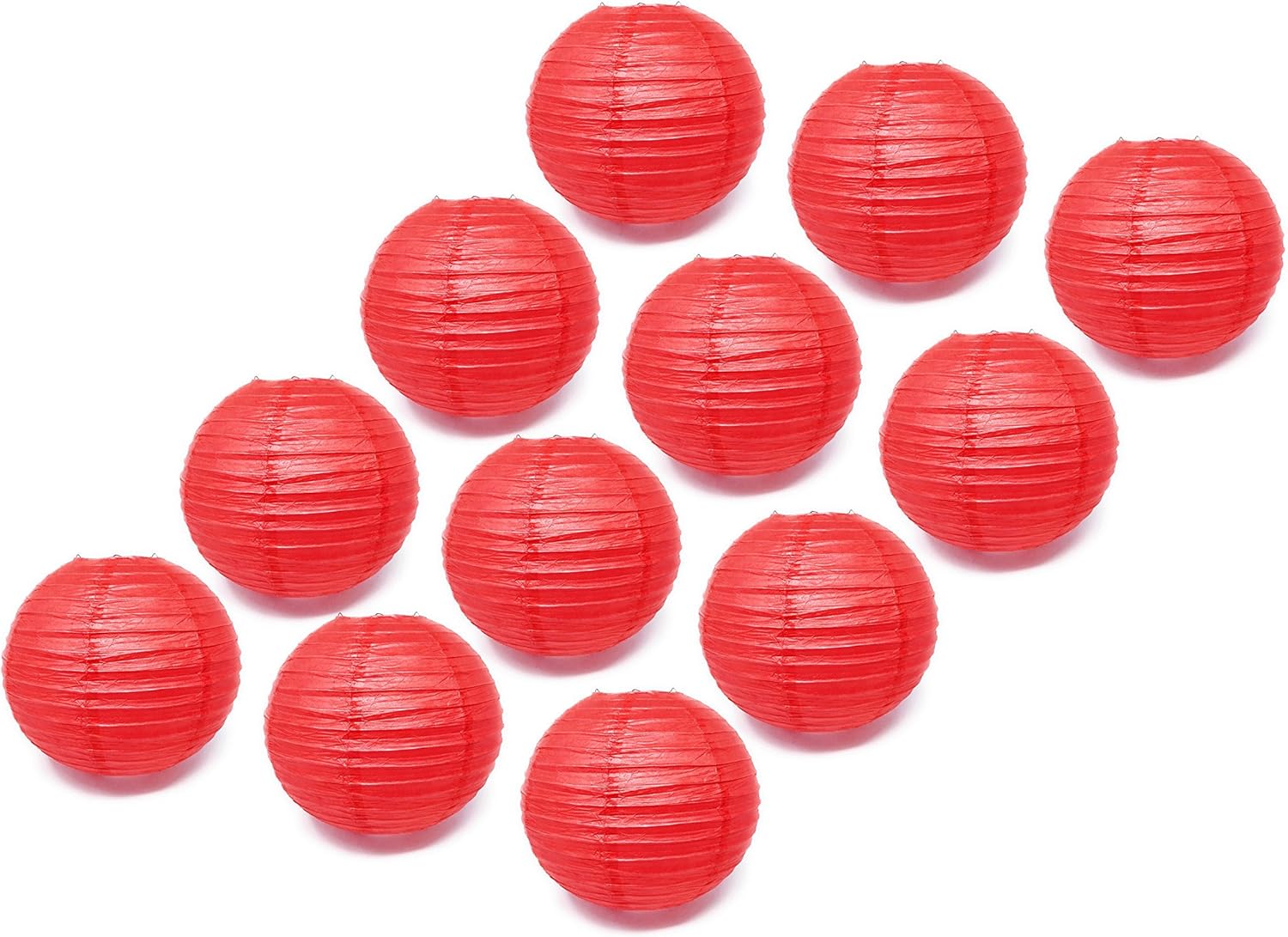Bulk 12 Pack of 12" Large Wedding/Party/Baby Shower Chinese New Year Decoration Paper Lantern (Red)