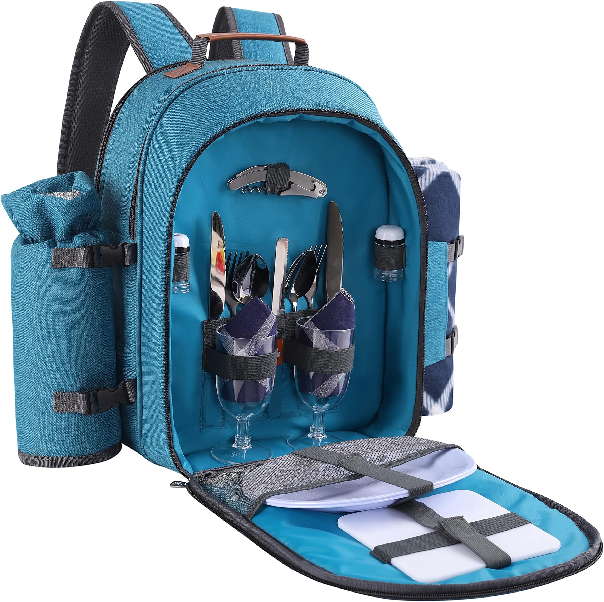 apollo walkerPicnic Backpack, Teal, 2 Person, Minimalist