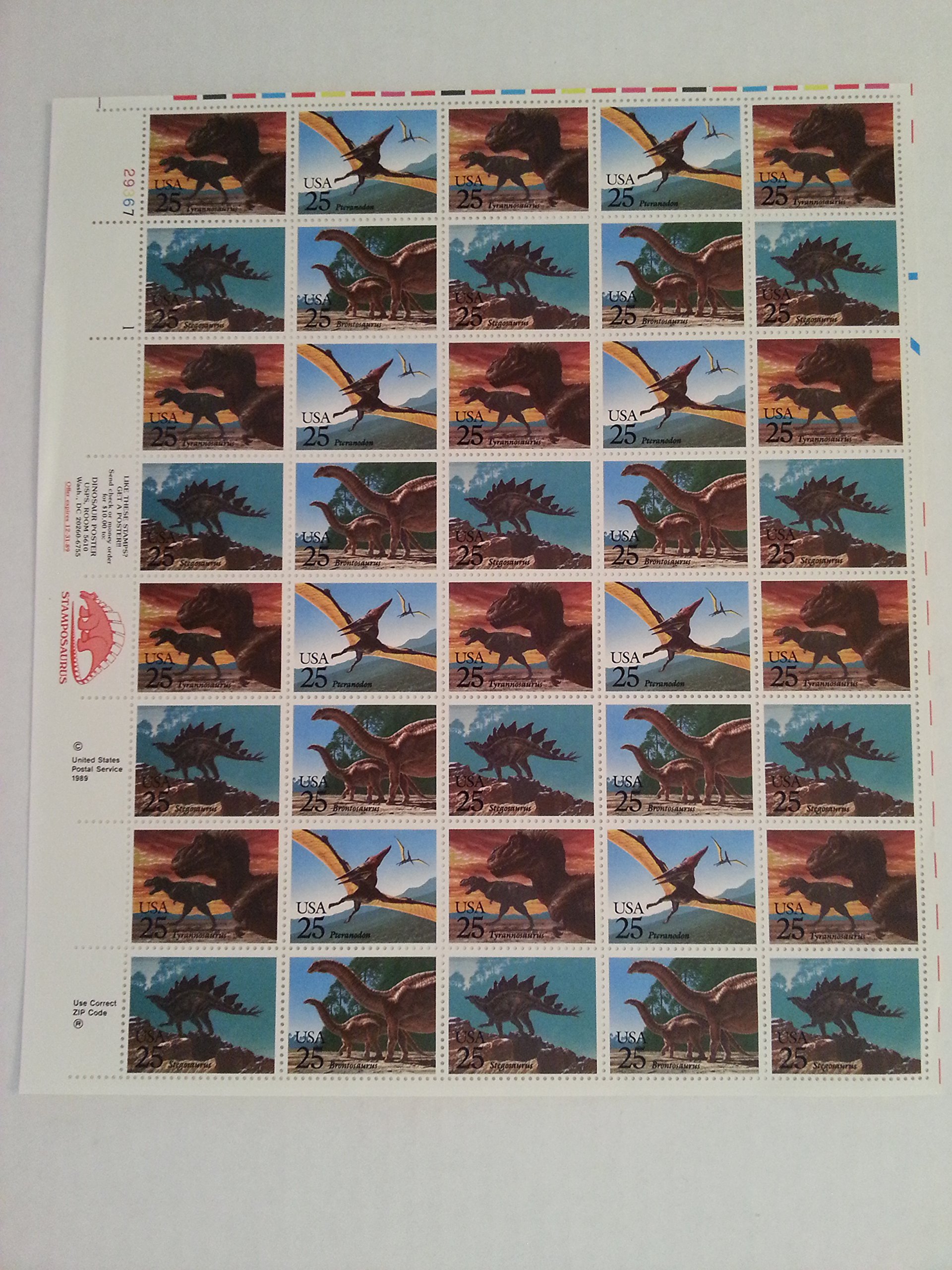 Amazon.com: 25-Cent Stamposaurus U.S. Postage Stamps, C