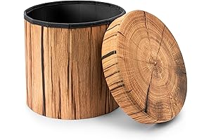 Sorbus Fake Tree Stump Stool: Rustic Decor and Storage Solution