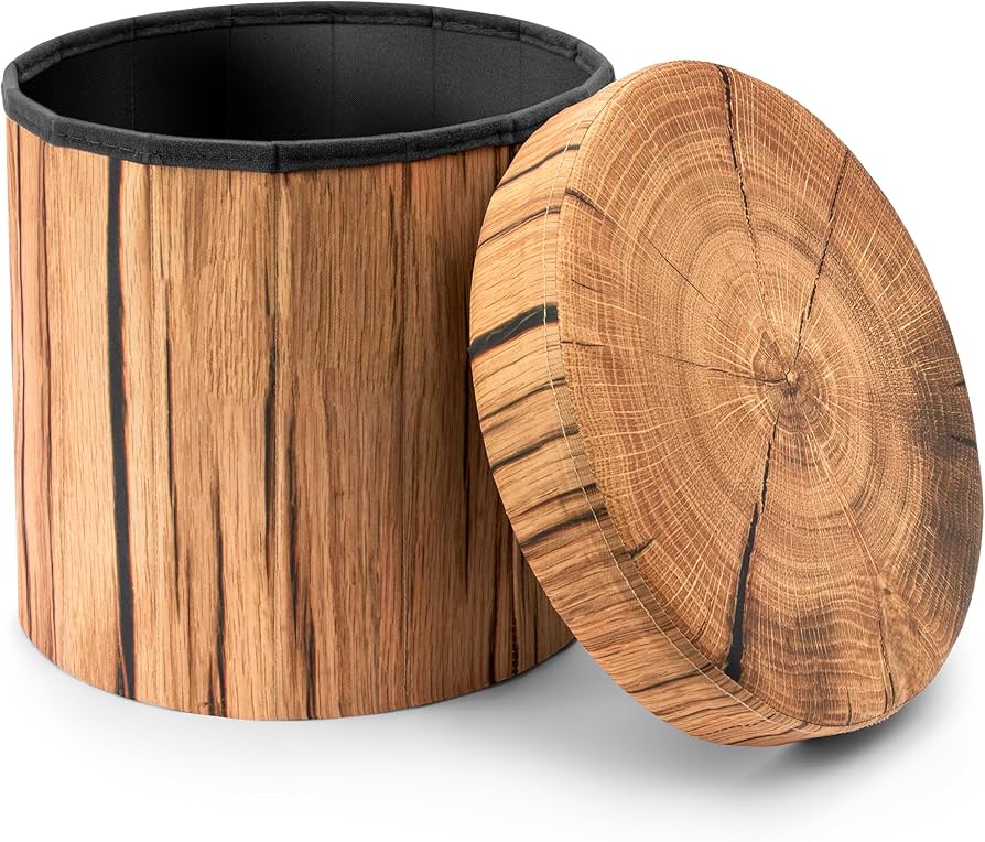 Amazon.com: Sorbus Tree Stump Stool, Toy Storage Ottoman 15 Inch