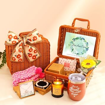 Unique Valentines Day Basket for Aunt, Birthday Gift Box From Niece/Nephew
