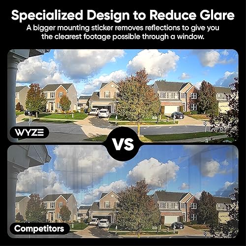 Miniatura 5 de Wyze Cámara de ventana, cámara WiFi de 2.4 GHz para interiores con visión nocturna a color mejorada, detección de movimiento alimentada por IA,